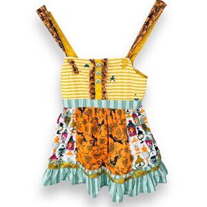 Matilda Jane TRICK OR TREAT Halloween Print Apron Tunic Top 6